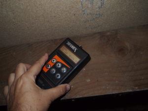 Timber moisture content of 26% means that timbers are at risk of timber decay. 