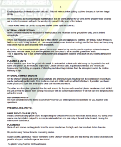 Typical of the Reports used by the damp proofing industry to sell unnecessary retrofit DPC injection work and re-plastering. 